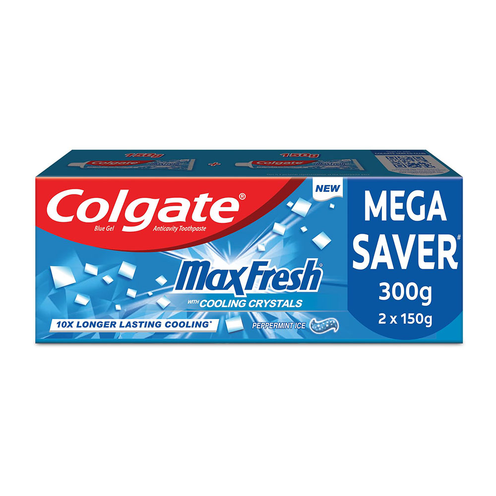 Colgate Maxfresh Toothpaste Blue Gel 2 x 150g