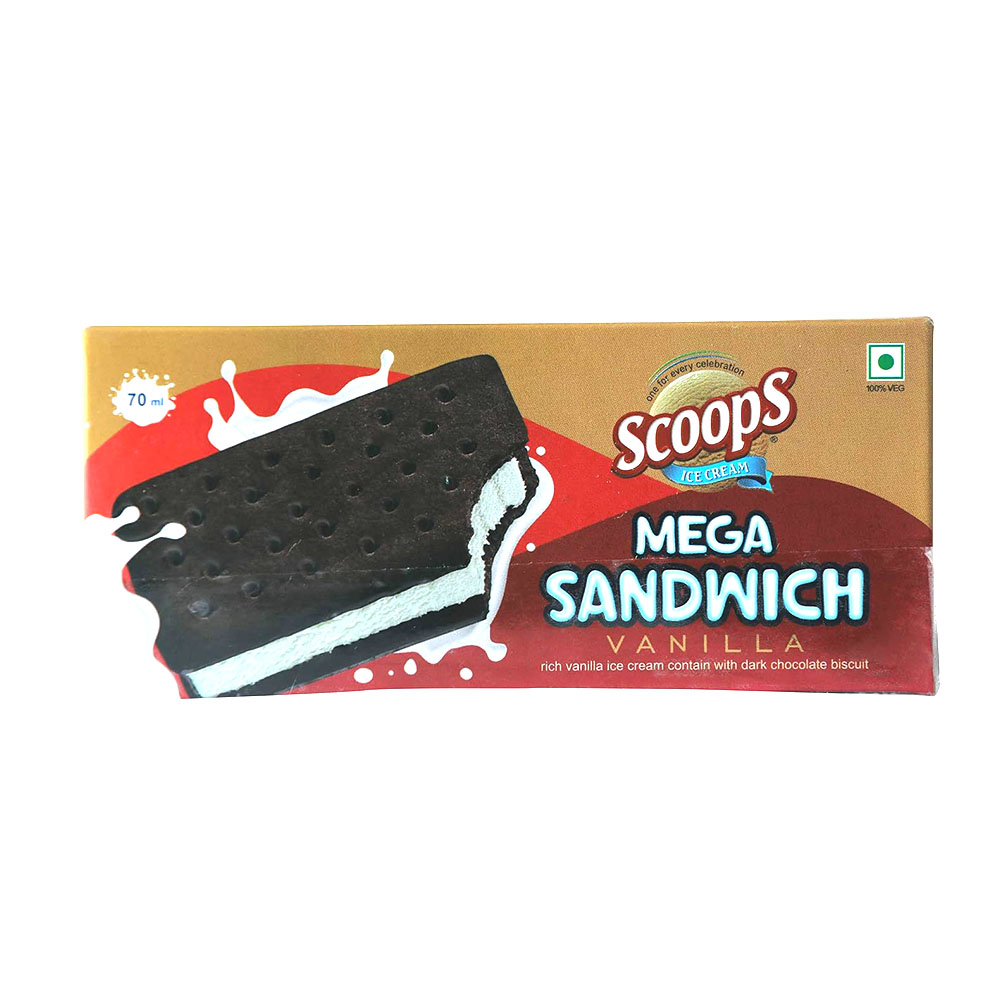 Scoops Mega Sandwich Vanilla70ml
