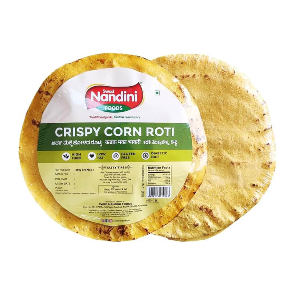 Swad Roti Swad Nandini Crispy Corn Roti 250g